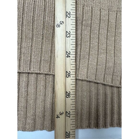Old Navy Womens Cotton Blend Sweater Tan Long Sleeve V Neck Knit Sz L See Notes - Picture 9 of 12